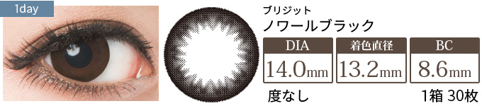 ブリジット No.1ノワールブラック(1箱30枚入り)