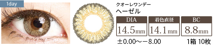 クオーレワンデー ヘーゼル(1箱10枚入り)
