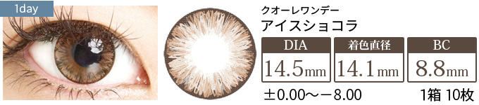 クオーレワンデー アイスショコラ(1箱10枚入り)