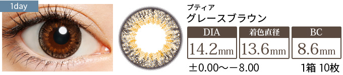 プティア グレースブラウン(1箱10枚入り)