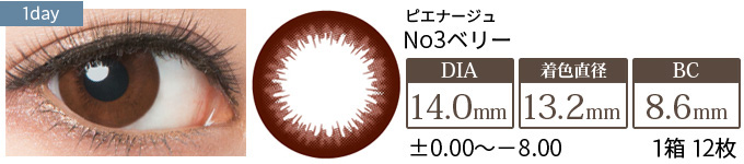 ピエナージュ No.3 ベリー(1箱12枚入り)