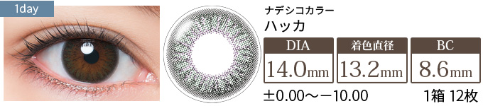 ナデシコカラー ハッカ(1箱12枚入り)