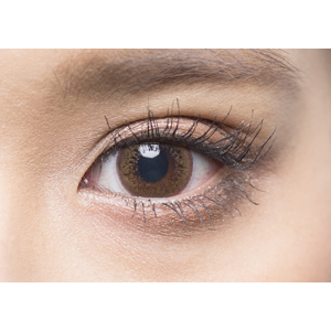 【20%引き】フラワーアイズガーリー ピアニーブラウン 度なし(1箱2枚入り)