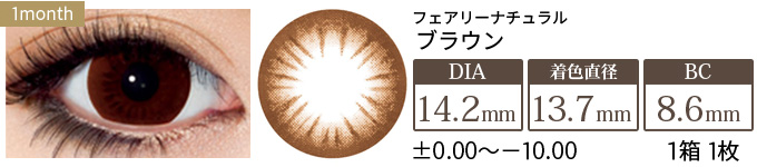 フェアリーナチュラル ブラウン 度あり(1箱1枚入り)