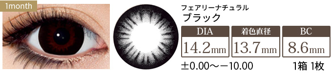 フェアリーナチュラル ブラック 度あり・度なし(1箱1枚入り)