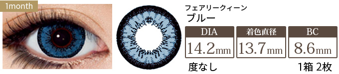 フェアリークイーン ブルー 度なし(1箱/2枚入り)