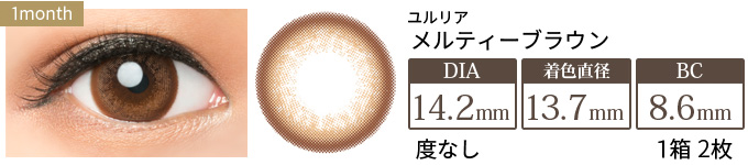 ユルリア メルティブラウン 度なし(1箱2枚入り)