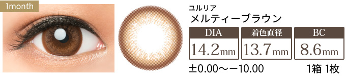 ユルリア メルティブラウン 度あり(1箱1枚入り)