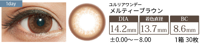 ユルリアワンデー メルティブラウン(1箱30枚入り)