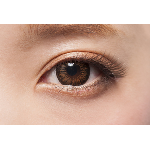 フラワーアイズ ポピーブラウン 度なし(1箱2枚入り)