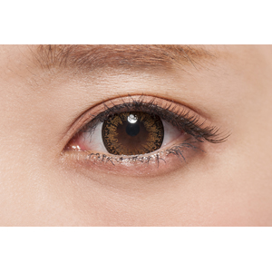 フラワーアイズ ダリアブラウン 度なし(1箱2枚入り)