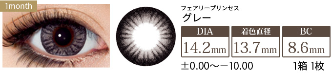 フェアリープリンセス グレイ 度あり・度なし(1箱1枚入り)
