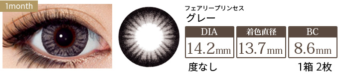 フェアリープリンセス グレイ 度なし(1箱2枚入り)