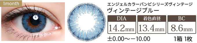エンジェルカラー バンビシリーズヴィンテージ ヴィンテージブルー 度あり(1箱1枚入り)