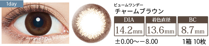 ビュームワンデー チャームブラウン(1箱10枚入り)