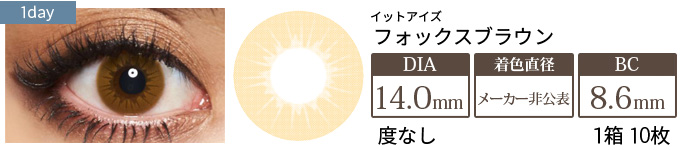 イットアイズ フォックスブラウン(ミックスシリーズ) 1箱10枚入り