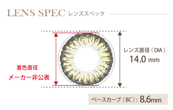 イットアイズ ヘーゼルグレー(メロウシリーズ) 1箱10枚入り DIA(レンズ直径) 着色直径 BC(ベースカーブ)