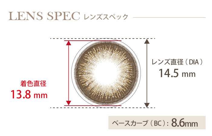 フランミー ダークモカ(1箱30枚入り) DIA(レンズ直径) 着色直径 BC(ベースカーブ)