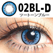 コンタクトフィルム ツートーンブルー【14.0mm】度なし(1箱2枚入り)