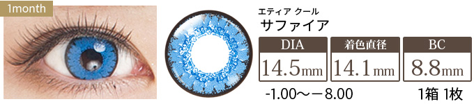 エティア クール サファイア 度あり(1箱1枚入り)