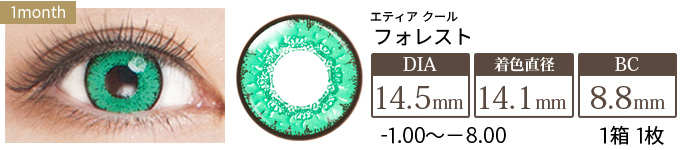 エティア クール フォレスト 度あり(1箱1枚入り)