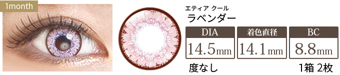 エティア クール ラベンダー 度なし(1箱2枚入り)