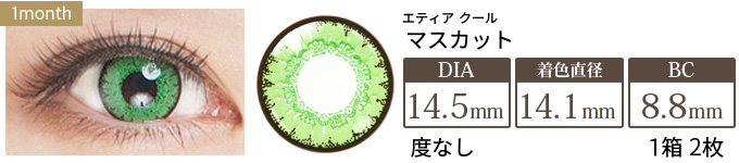 エティア クール マスカット 度なし(1箱2枚入り)