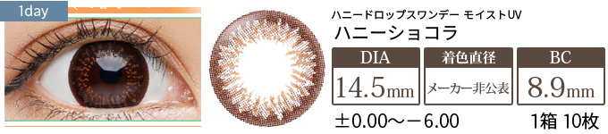 ハニードロップスワンデー モイストリッチUV ハニーショコラ(1箱10枚入り)