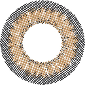 ラバーズカラーマンスリー ベーシックブラウン 度なし(1箱2枚入り)