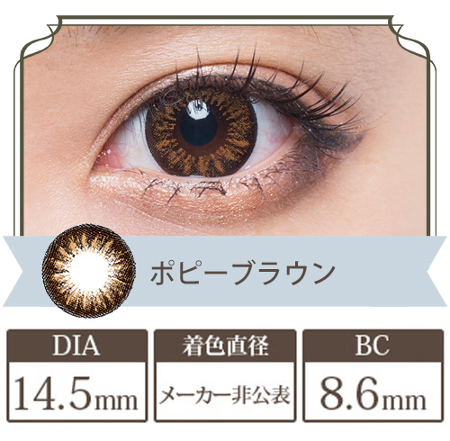 フラワーアイズワンデー ポピーブラウン