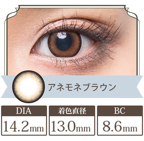 フラワーアイズガーリーR アネモネブラウン